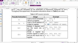 MARS : la (load address) pseudo instruction