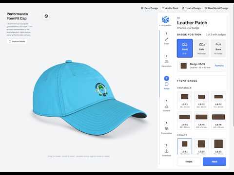 3D Cap Configurator Built with Three.js