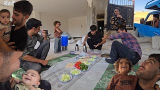  🌿🏡 Building Our Dream Village Home | Plaster, Tiles, Stair Stone & Narges' Delicious Lunch 🍲