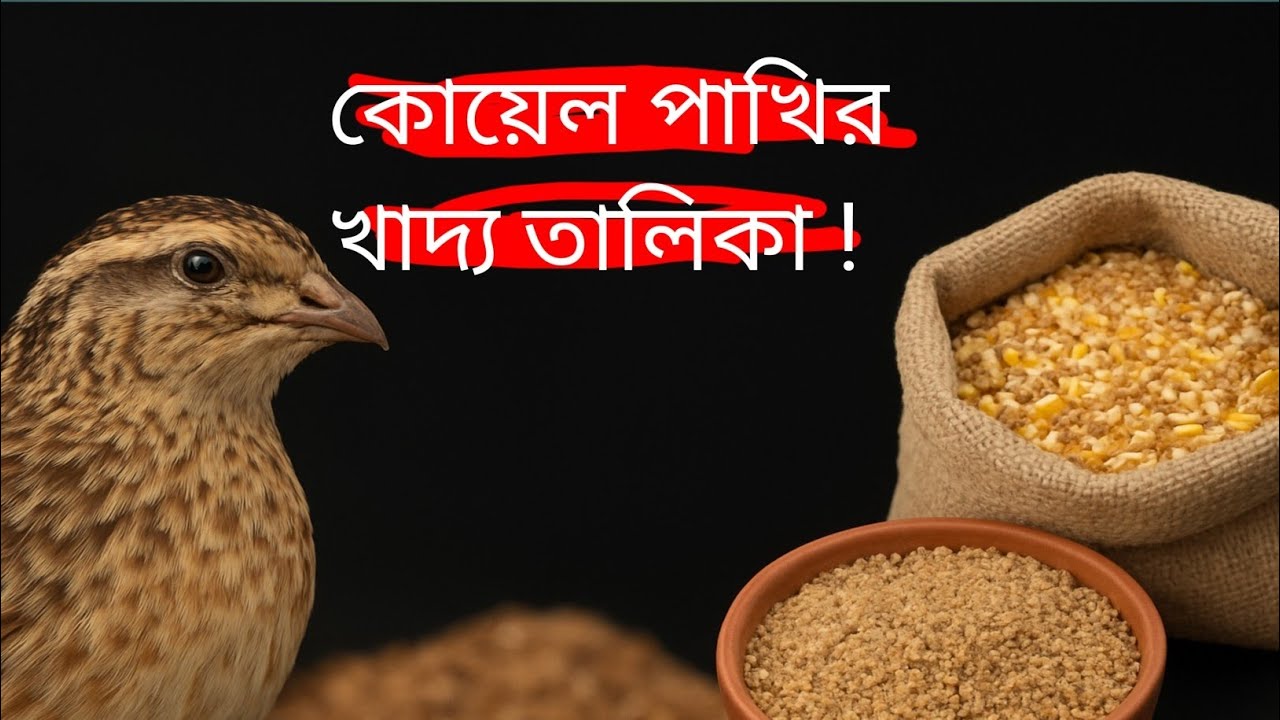 কোয়েল পাখির সঠিক খাবার! ডিম ও মাংস উৎপাদনের জন্য আলাদা খাদ্য তালিক!Quail Feed Guide