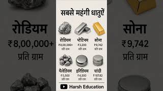 Tha most expensive metal 👈 सबसे महंगी धातुएं#gk#short#metal