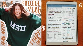 College Vlog: Studying, Exam Prep, &amp; iPad Note-Taking