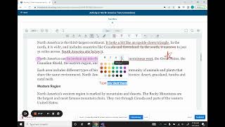 Celebrity Schoology Annotations Toolbar: Student Directions Profile