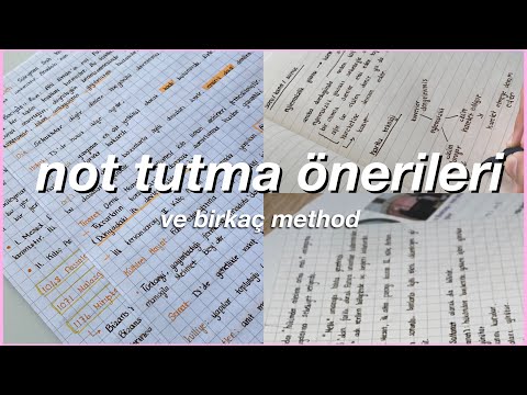 Not Tutma Önerileri - Not Tutmak için Birkaç Method