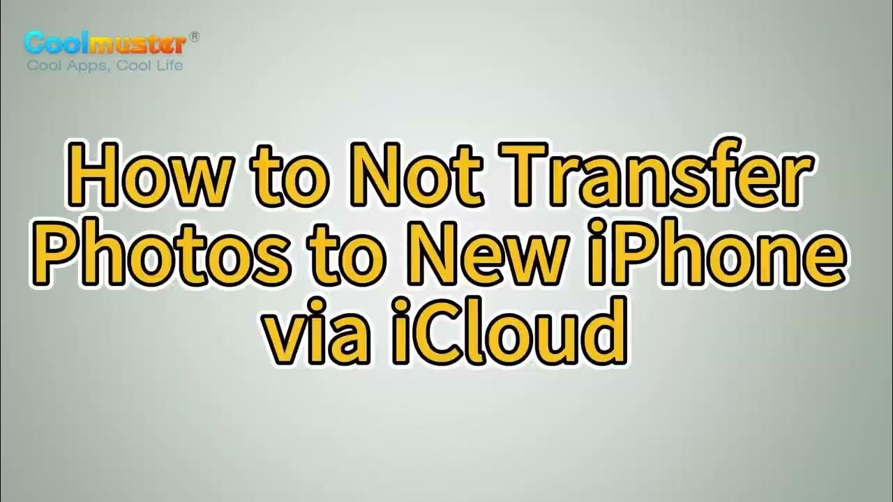 how-to-not-transfer-photos-to-new-iphone-youtube
