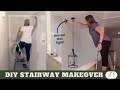 DIY STAIRWAY MAKEOVER PT. 1 | Moving a light fixture and painting!
