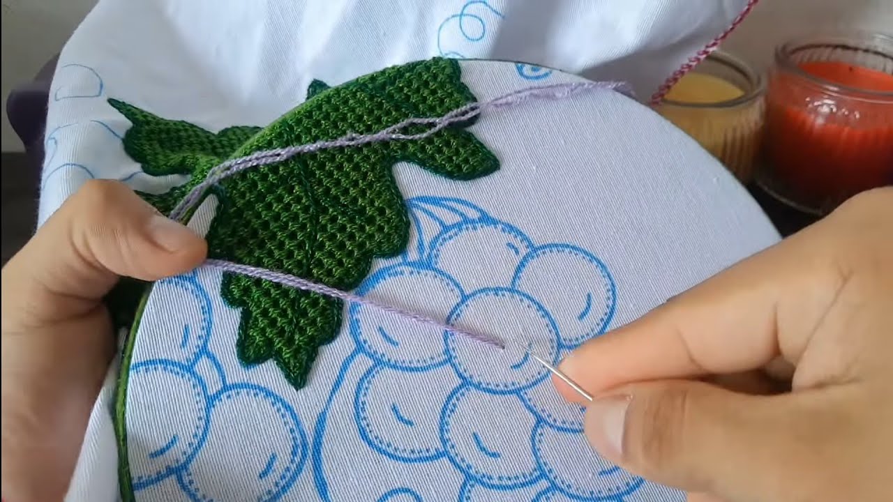 Puntada Para Uvas | El Bordador | Muy Fácil Y Rápida 💜