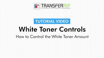TransferRIP Part 6 #3   Control the White Toner Amount - White Channel Controls