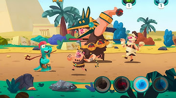 Dino Bash 2 Travel through time Levels 13-18 Walkthrough Gameplay