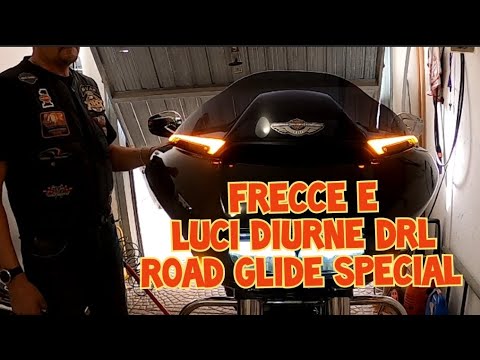 ⁣Ho installato le luci diurne DRL e le frecce sul batwing della mia Harley Davison Road Glide Special