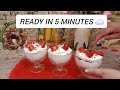 5-Minute Strawberry Marshmallow Dessert | No-Bake Strawberries & Cream 🍓☁️