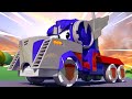 Garagem de carro para crianças - Carl é Optimus Prime dos Transformers - Oficina de Pintura do Tom