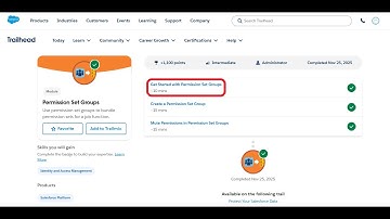 Get Started with Permission Set Groups | Permission Set Groups | Trailhead | Salesforce | Internship