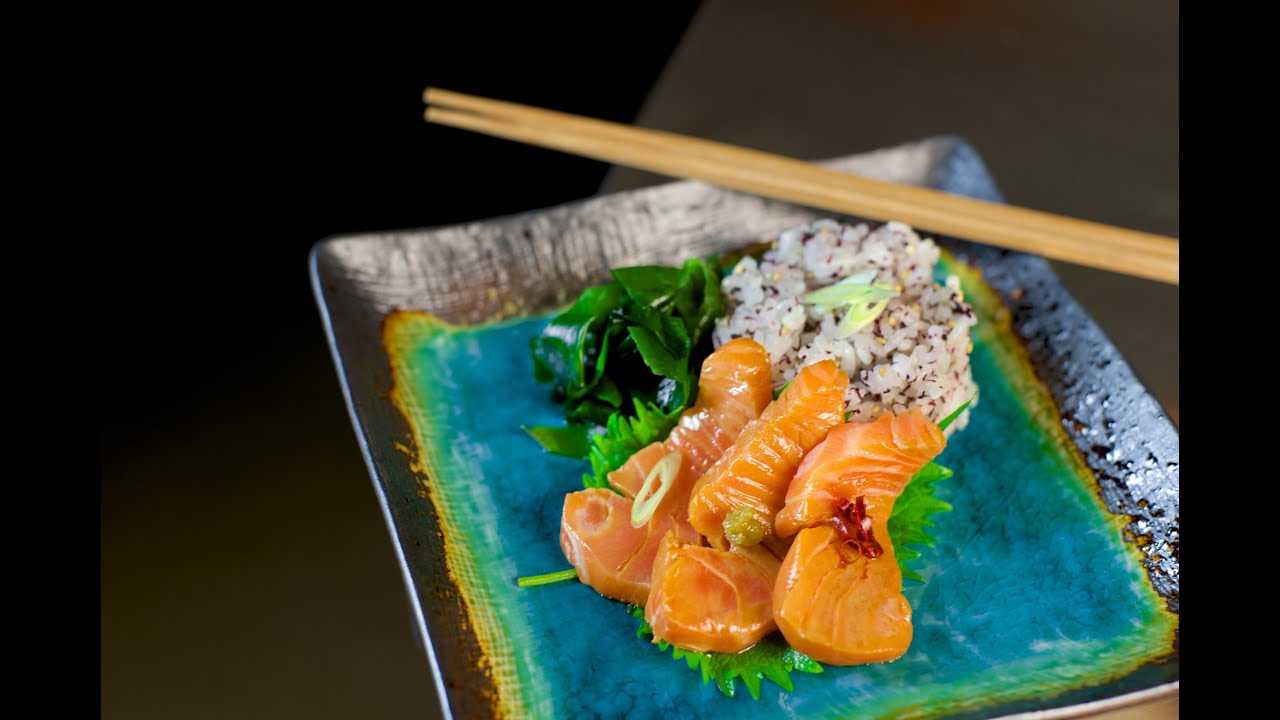 Salmon Ceviche, Japanese Style with Yukari Sesame Rice Frankie Cooks