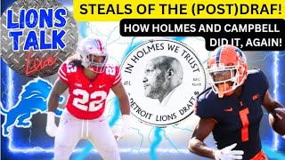 LIONS TALK LIVE MORNING SHOW!!!  STEALS OF THE (post) DRAFT!!! HOW HOLMES AND MCDC DID IT AGAIN!!!