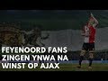 • Feyenoord fans zingen het YNWA na de bekerwinst tegen Ajax
