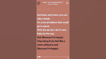 Happy | Pharrell Williams | Lyrics