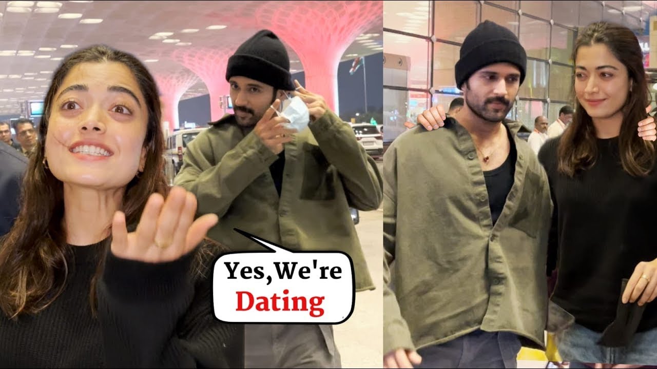 Vijay Deverakonda and Rashmika Mandanna Spotted at Mumbai Airport 📸✈️