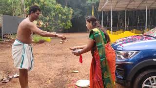 Pooja of the Car #triber. How the new vehicle Pooja is performed in Kerala temple