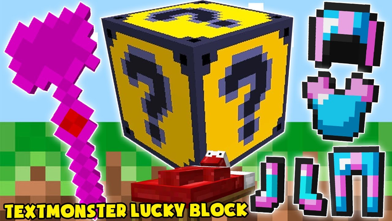 MINI GAME : TEXT MONSTER LUCKY BLOCK BEDWARS ** CHIẾC BÚA MÀU HỒNG SIÊU XỊN CỦA NOOB