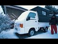 [Car Camping]DIY Camper on a very cold day