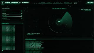 Futuristic Hacker Screen | Retro SciFi Screensaver