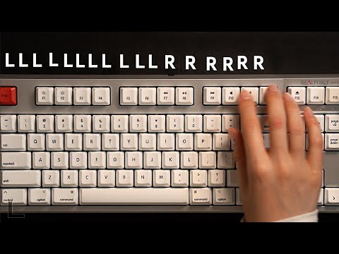 ASMR | 좌우분리 한칸한칸씩 머리 중앙을 관통하는 키보드 사운드  Stereo Sound Keyboard ASMR