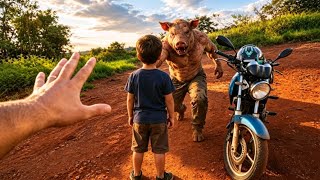 CRIATURA MEDONHA CABEÇA DE PORCO ATACA FILHO DE FAZENDEIRO 