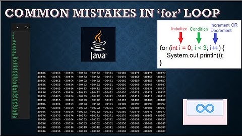Loops in JAVA || Common Mistakes in for loop
