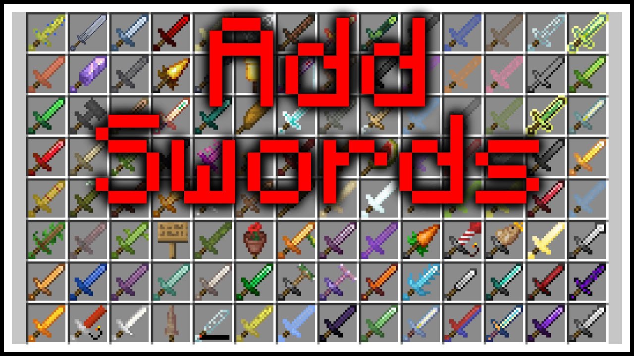 i made some sword textures from random items and blocks and this is the  output (swords part 2 suggestions in comments and part 3 will be modded  things swords (also in comments)) 