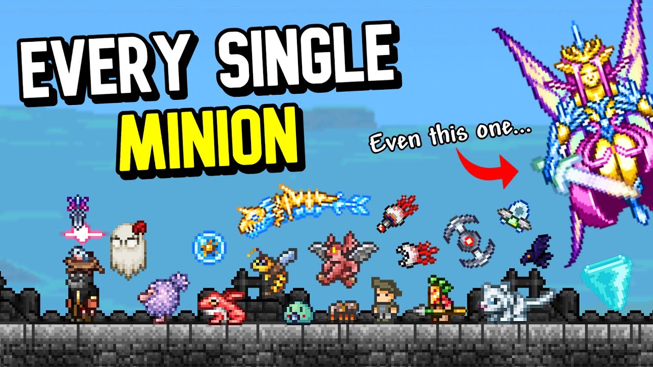 Beating Terraria, but we create the ZENITH Staff (All 21 Minions