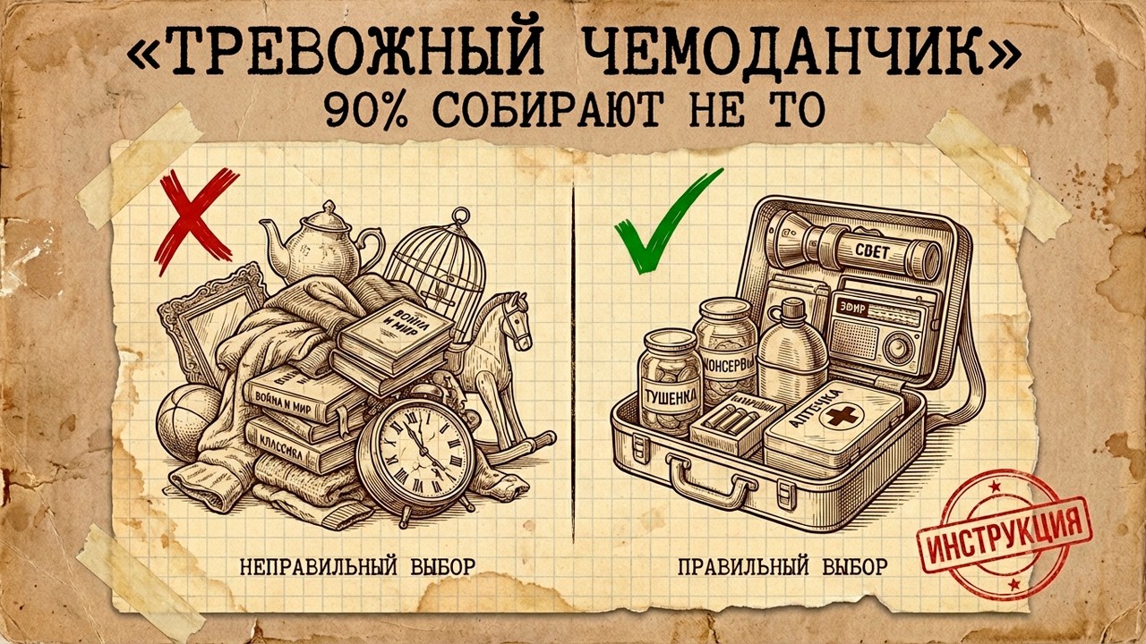 Тревожный чемоданчик: собираем за 30 минут из того что есть дома