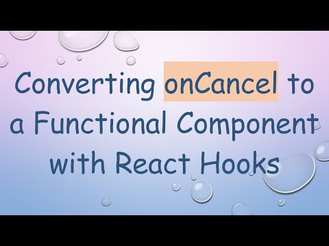 Converting onCancel to