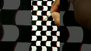 Optical illusion glitch art.      #easypainting #acrylicpainting #paintingtutorial #shorts