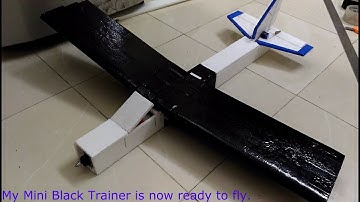 RC Plane Scratch Build - Mini Black Trainer - KFM Airfoil