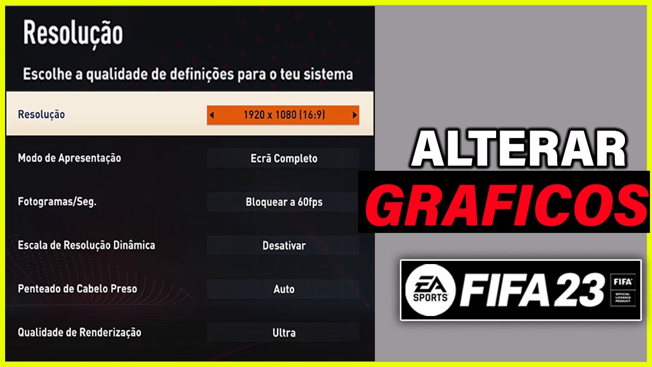 TUTORIAL / FIFA 23 COMO DEIXAR 30 FPS LISINHO EM PC FRACO AUMENTANDO OS  GRÁFICOS 