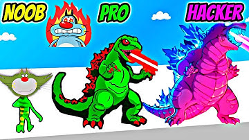 NOOB vs PRO vs HACKER | In Kaiju Run | With Oggy and Jack | Mobile Games | Funny Gameplay | Memes
