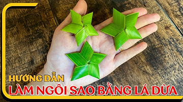 Xếp ngôi sao 5 cánh bằng lá dừa, Hướng dẫn thắt lá dừa | Coconut Leaf Craft @Thoahandmade