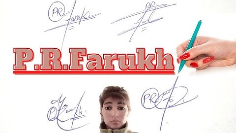p.r.farukh name signature in English#name signature with arooj