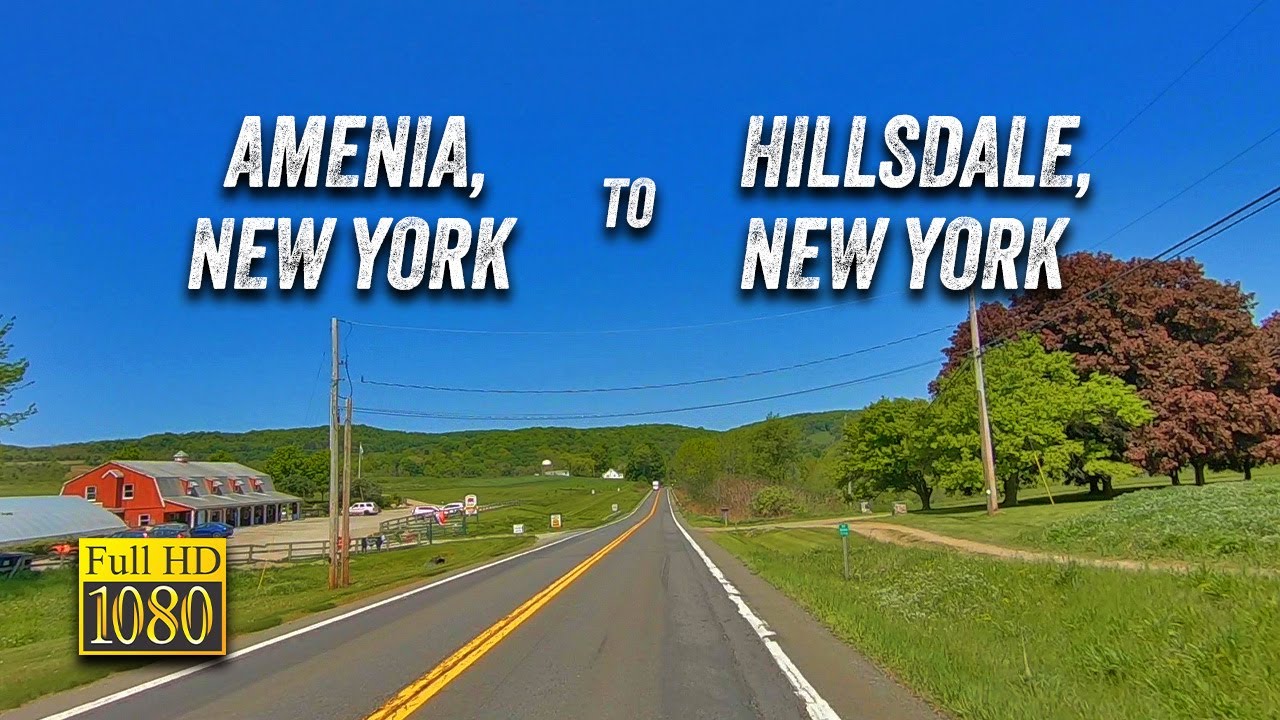 Scenic Drive From Amenia, New York to Hillsdale, New York During The