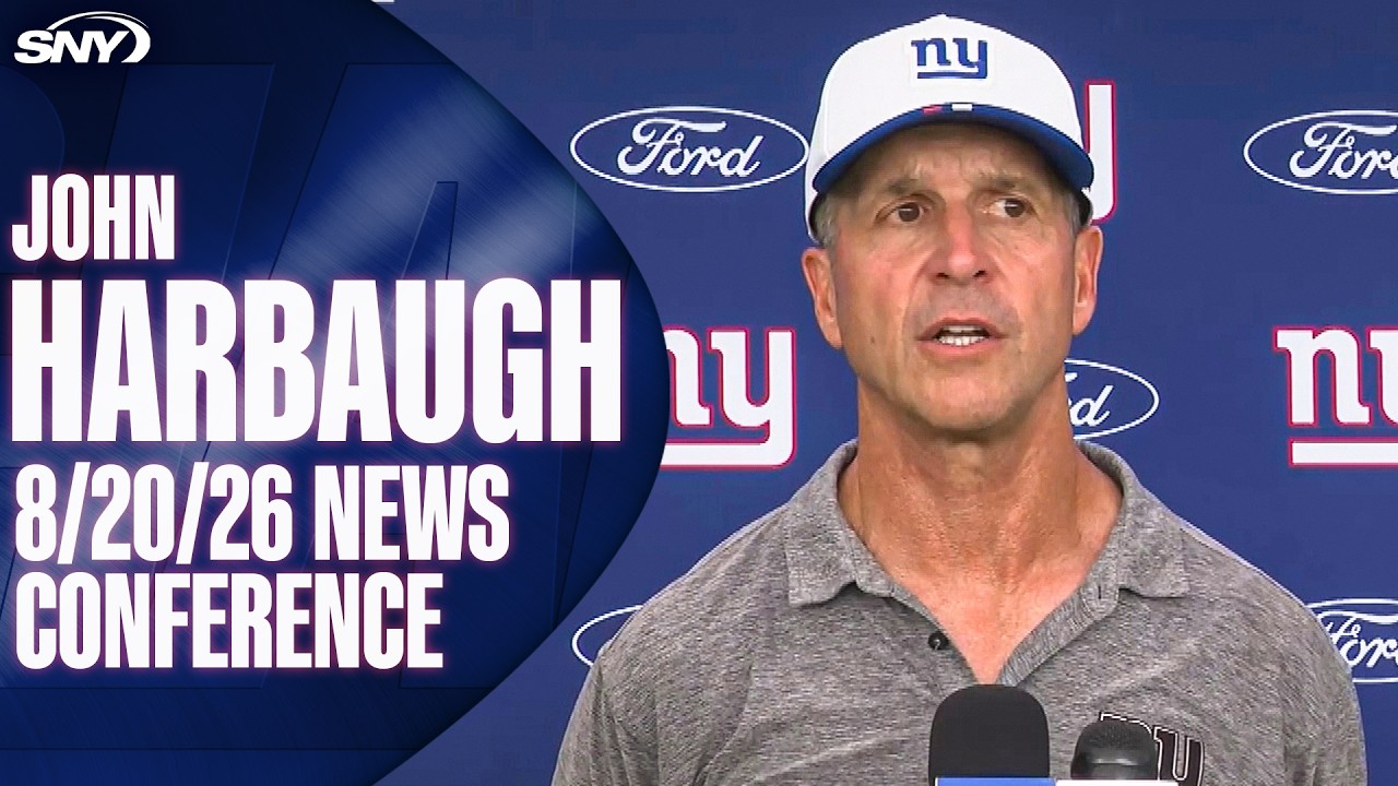 John Harbaugh on Giants' joint practice with Dolphins, if starters will play in preseason game