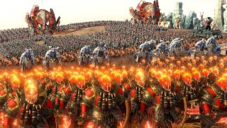 The Battle of Gor Gazan - GREENSKINS vs CHAOS DWARFS - Total War: Warhammer 3 Cinematic Battle