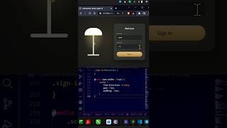 Animated Login Form Lamp Light UI HTML CSS JS | #html #css Update