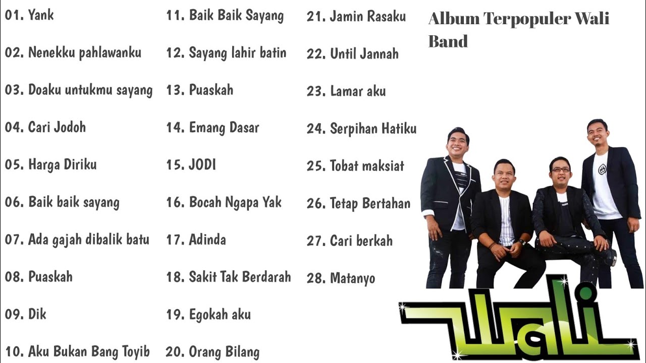 Album Terpopuler Wali Band - Lagu Wali Terbaik Sepanjang Masa