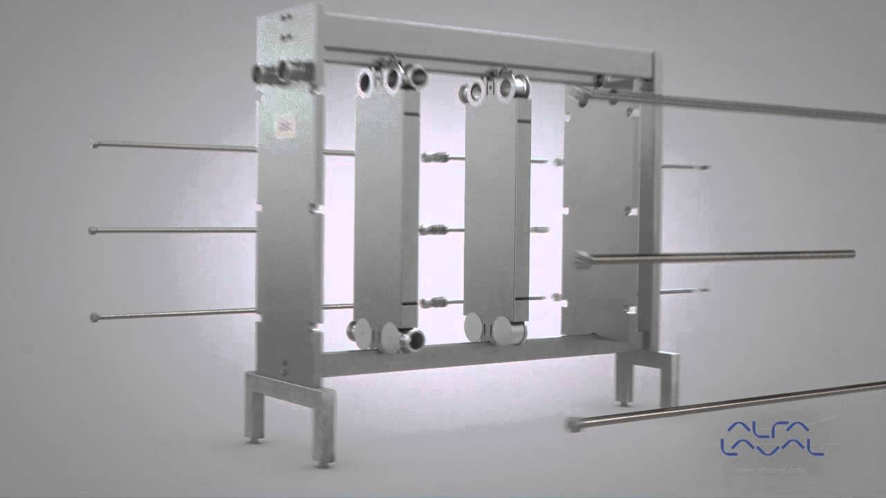 Alfa Laval multi section hygienic gasketed plate heat exchanger - YouTube