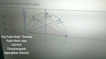 Angle in a semi circle (Using Geogebra)