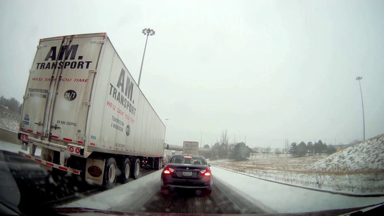 2017 February Snowfall on Highway 401, Toronto YouTube