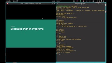 Python Video 3: Working with Python