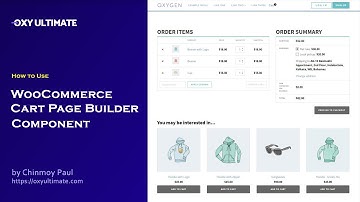 Cart Page Builder Component of Oxygen Builder