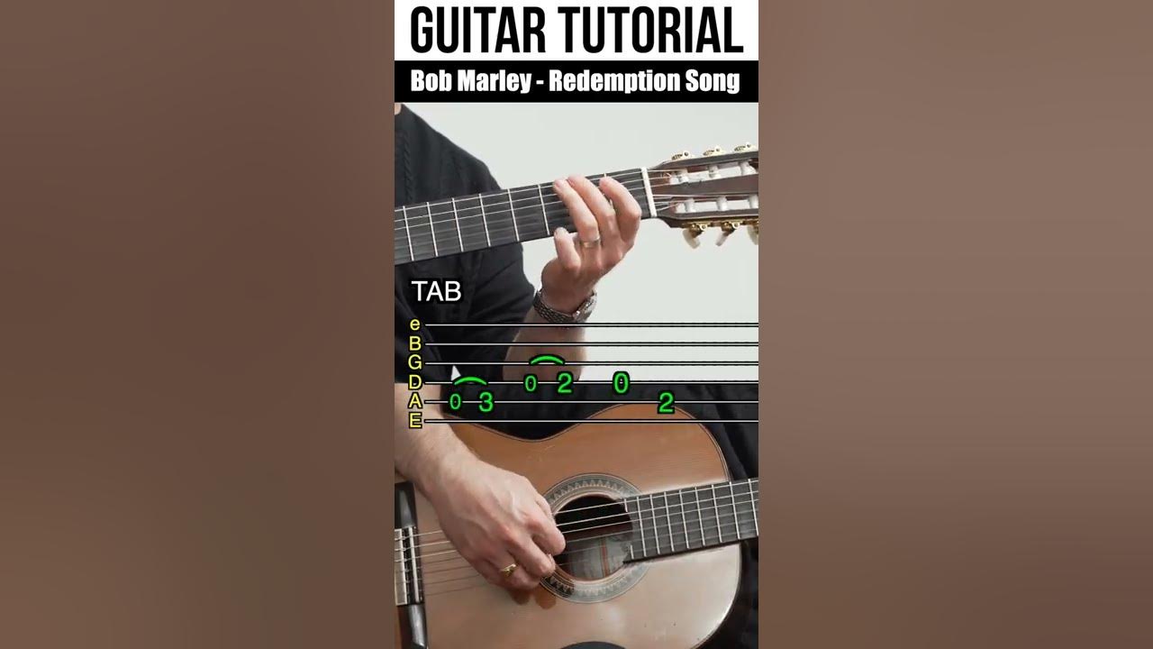 Bob Marley - Redemption Song | Guitar Tutorial (TAB) #shorts